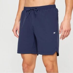 New! Fabletics 7” Swim trunks navy blue nwt 47293